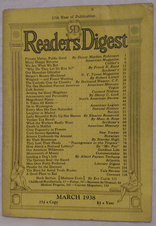 March 1938 Reader's Digest