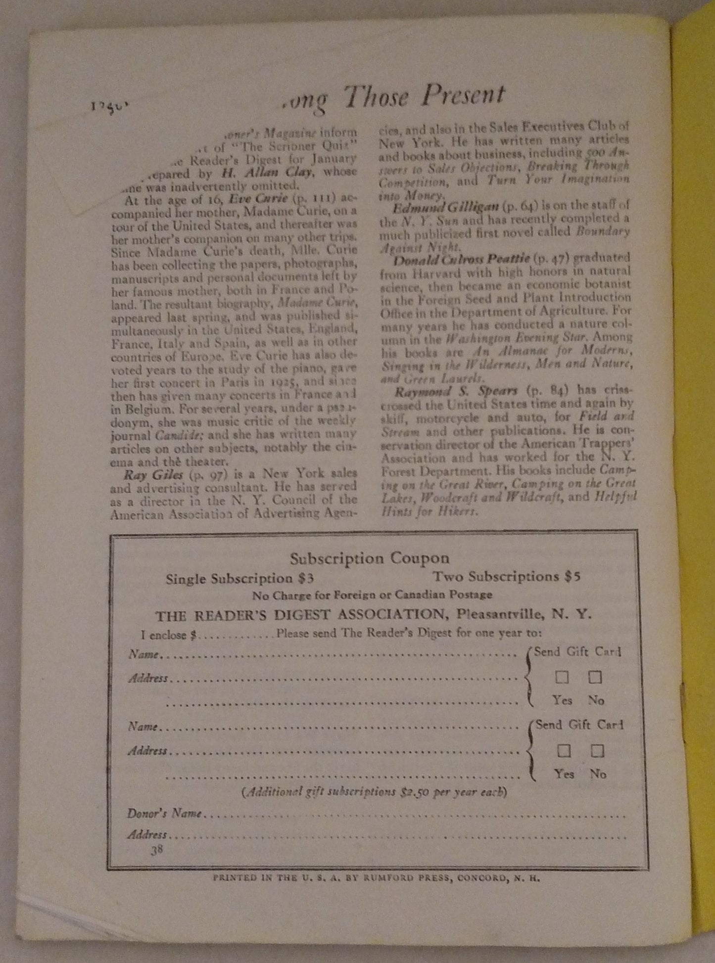 March 1938 Reader's Digest