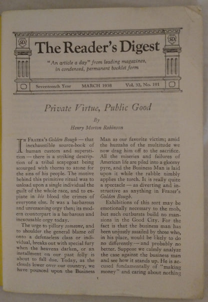 March 1938 Reader's Digest
