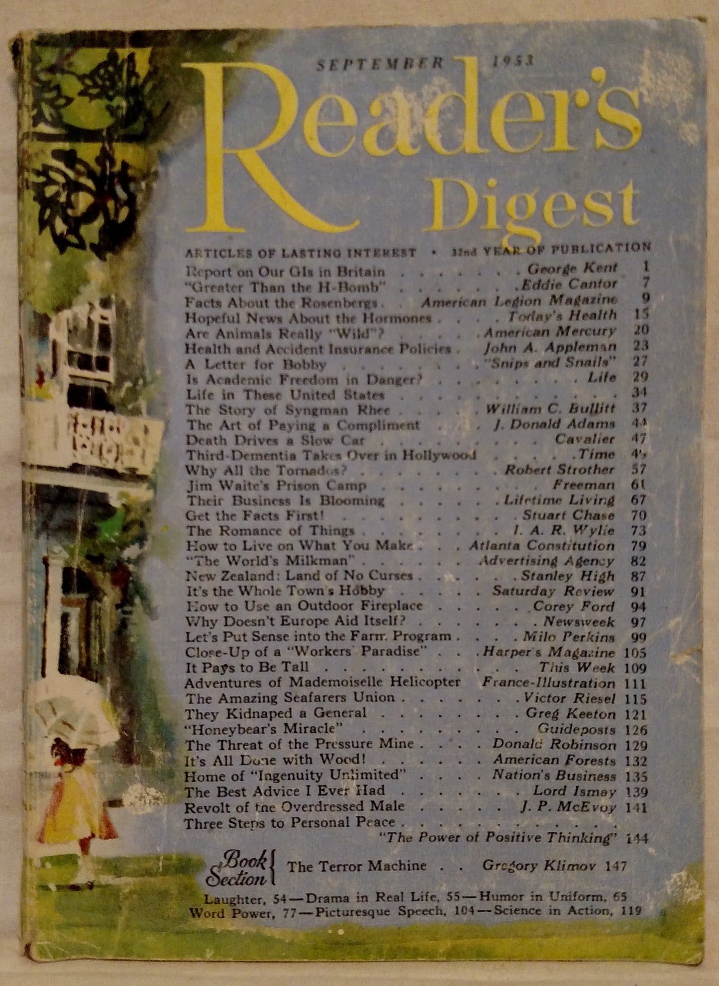 1953 Reader’s Digest – September Edition – Americana Cold War Era Collectible