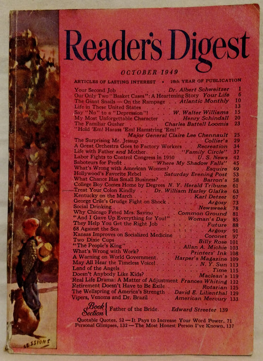 October 1949 Reader’s Digest – WWII-era Americana