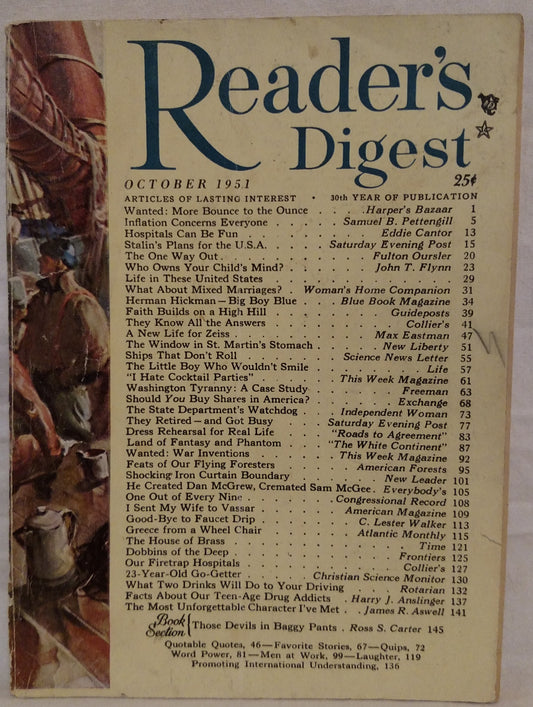 October 1951 Reader’s Digest – Classic Americana