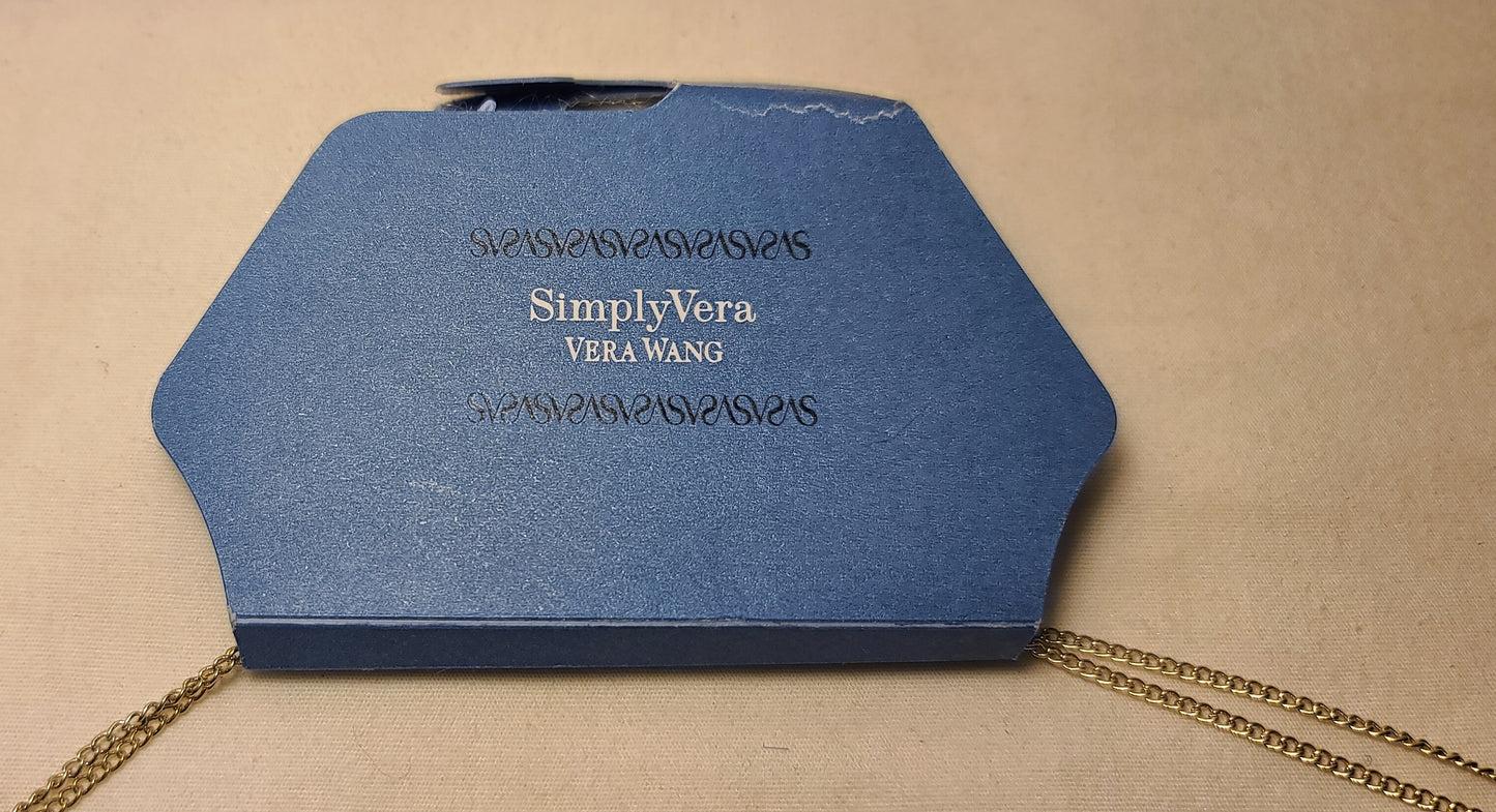 Simply Vera Vera Wang Necklace & Ring Set – Gold Tone, Multi-Color Stones, New