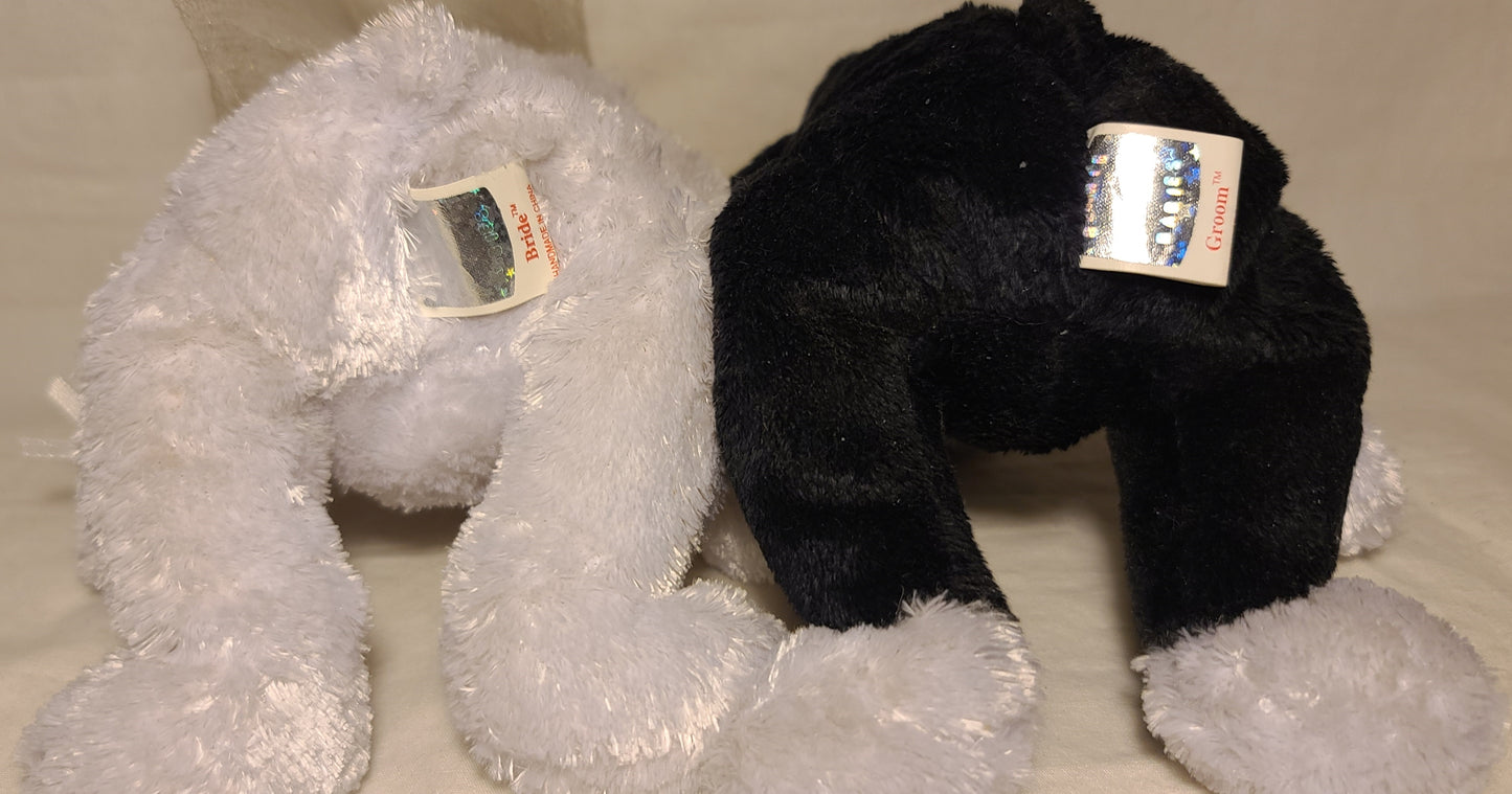 Ty Vintage Bride & Groom Beanie Babies Set – 2002–2004 – PE Pellets – Reg # PA 1965(KR)