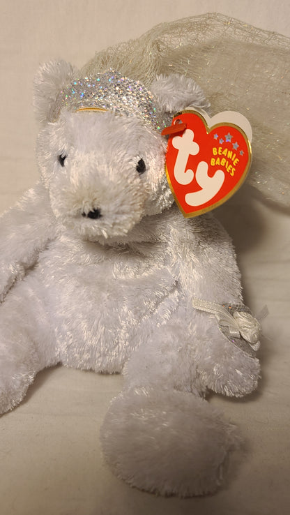 Ty Vintage Bride & Groom Beanie Babies Set – 2002–2004 – PE Pellets – Reg # PA 1965(KR)