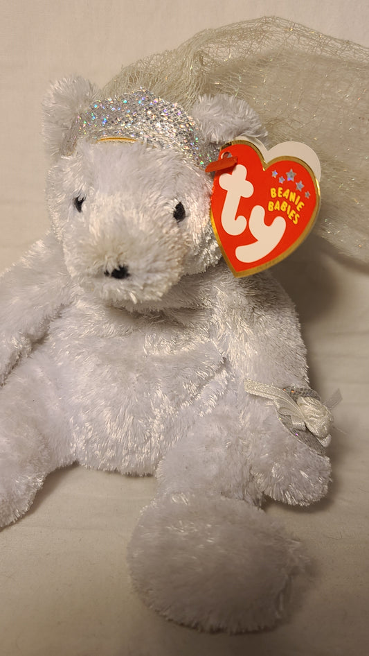 Ty Vintage Bride & Groom Beanie Babies Set – 2002–2004 – PE Pellets – Reg # PA 1965(KR)