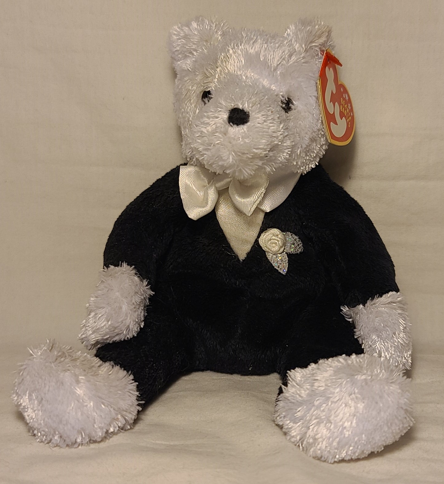 Ty Vintage Bride & Groom Beanie Babies Set – 2002–2004 – PE Pellets – Reg # PA 1965(KR)