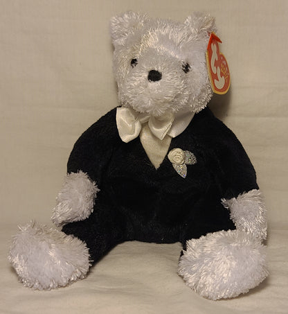 Ty Vintage Bride & Groom Beanie Babies Set – 2002–2004 – PE Pellets – Reg # PA 1965(KR)