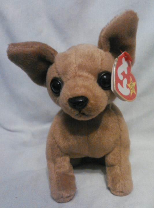 Tiny the Chihuahua Vintage Ty Beanie Baby with Rare Hang Tag Error