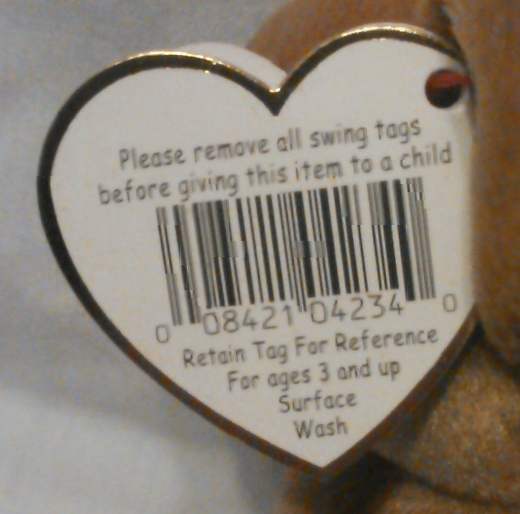 Tiny the Chihuahua Vintage Ty Beanie Baby with Rare Hang Tag Error