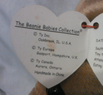 Tiny the Chihuahua Vintage Ty Beanie Baby with Rare Hang Tag Error