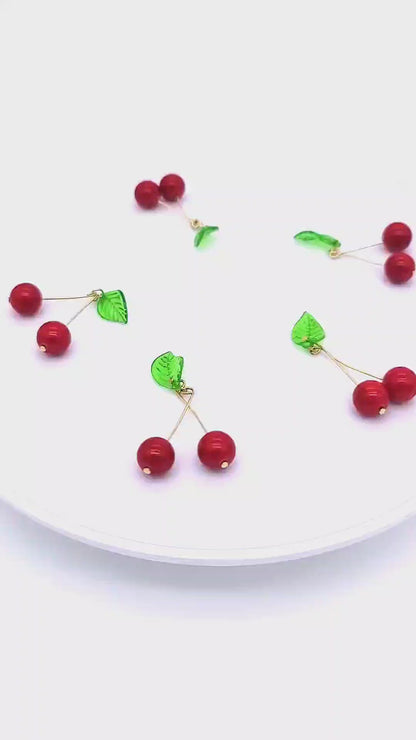 Cherry Pop Gold Stainless Charm