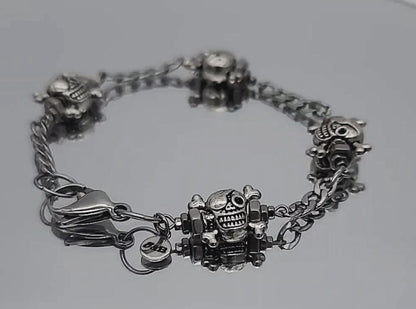 Skull & Cross Bones Hexed Pirate Bracelet