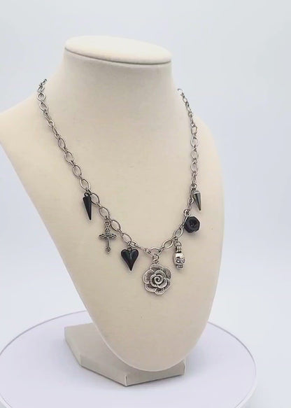 The Hexed Rose Gothic Necklace Style 2
